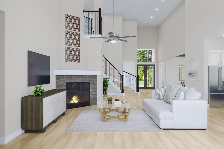 Representative furnished interior of a home built from the Trieste by Tri Pointe Homes in Dunham Pointe, Cypress (Image 29).