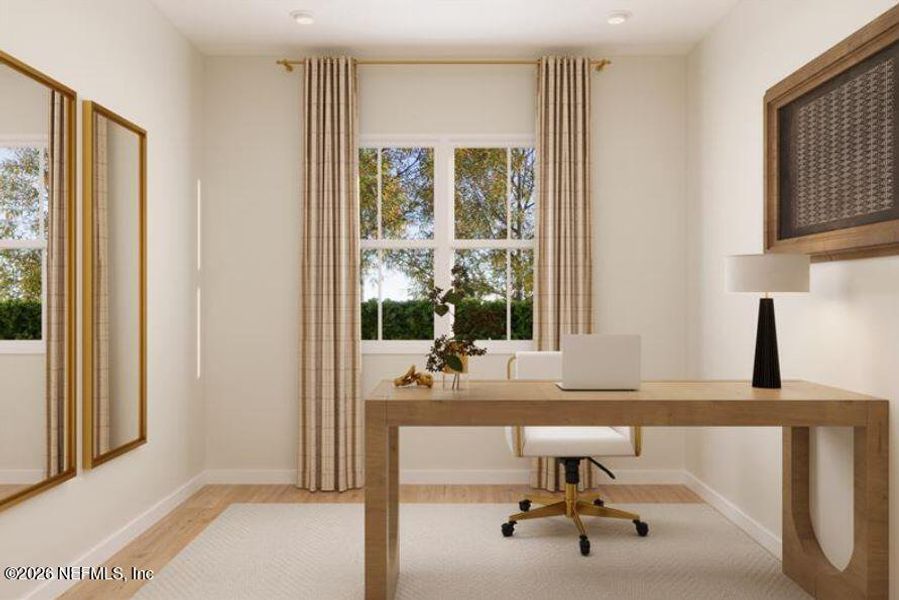 Furnished interior view inside a new home in Seminole Palms Single-Family Homes, Palm Coast (Image 4).