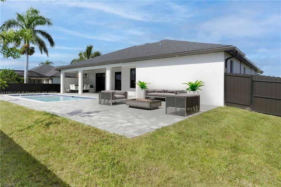 Exterior details and patio area of a home in , Cape Coral (Image 2). Exterior details and patio area of a home in , Cape Coral (Image 2).