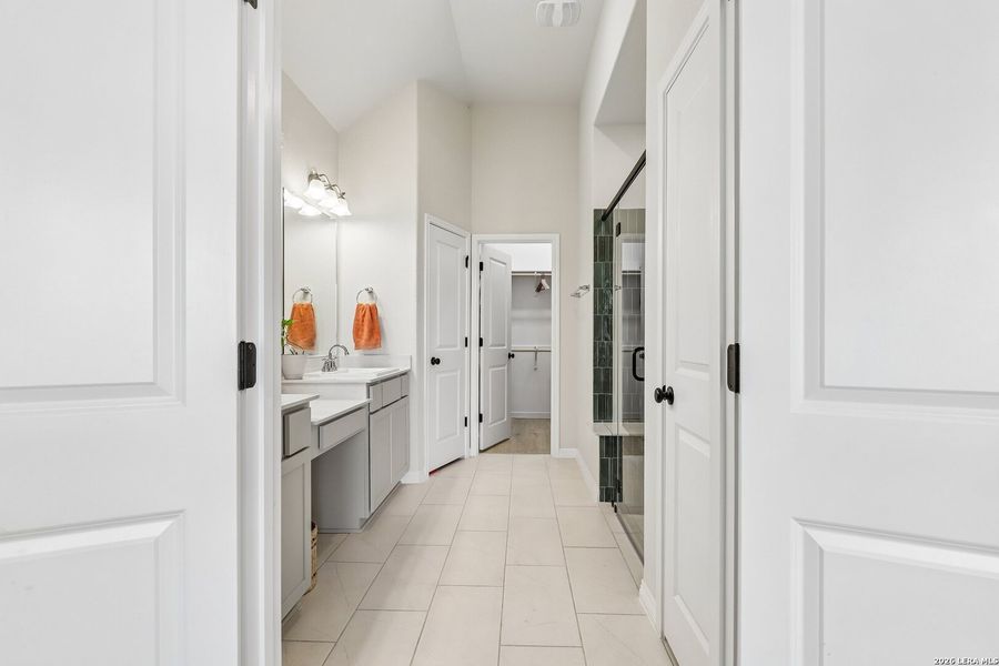 Furnished interior view inside a new home in , San Marcos (Image 29).