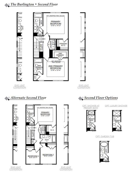 2D floor plan layout for the Burlington by Eastwood Homes in Lauren Park, Lexington, SC (Image 4).