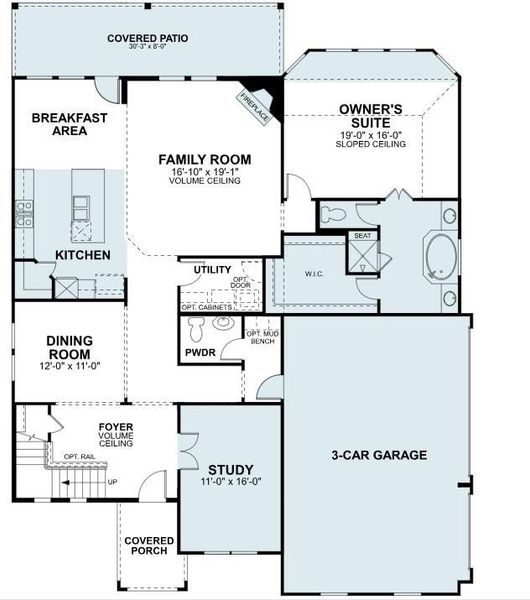 2D floor plan layout of this home in Berryknoll, Montgomery, TX (Image 5).