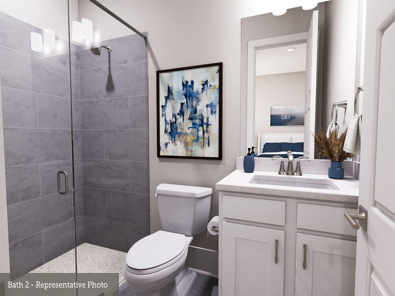 Furnished interior view inside a new home in The Woodlands Hills - Premier Collection, Willis (Image 8).