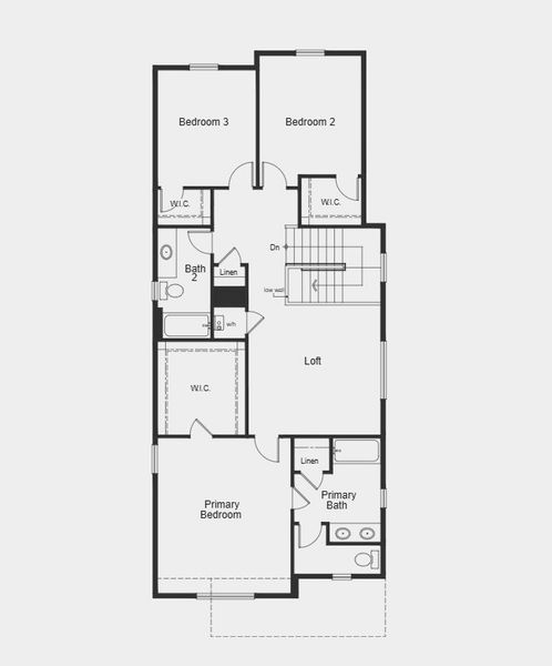 2D floor plan layout for the Plan 2088 by KB Home in Windler Wildflower, Aurora, CO (Image 4).