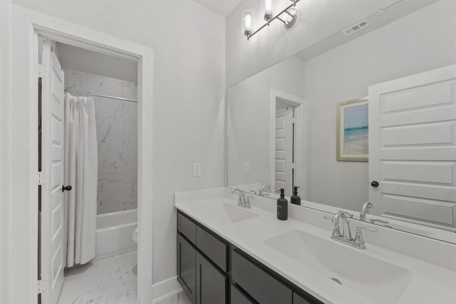 Secondary Bathroom with double vanity Secondary Bathroom with double vanity