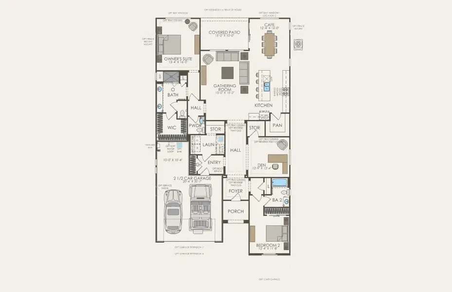 2D floor plan layout for the Refuge by Del Webb in Sun City Festival, Buckeye, AZ (Image 3). 2D floor plan layout for the Refuge by Del Webb in Sun City Festival, Buckeye, AZ (Image 3).