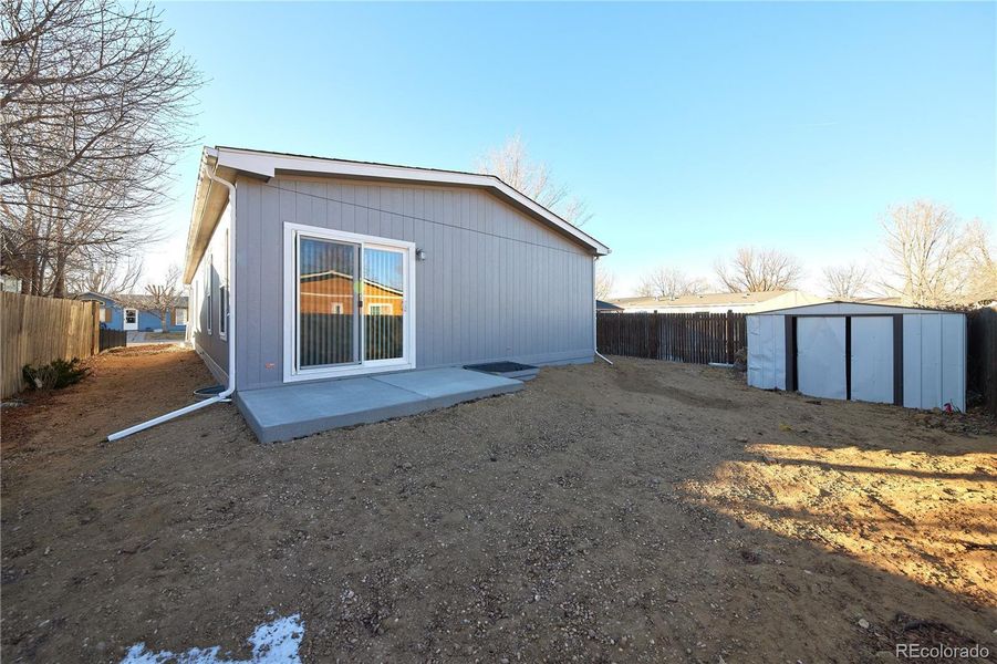 Exterior details and patio area of a home in , Lochbuie (Image 23).