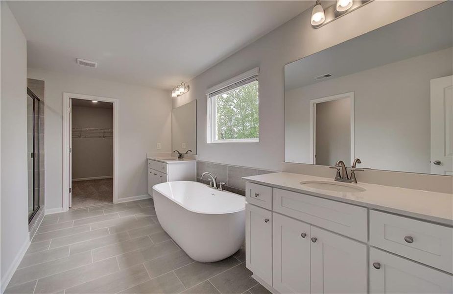 Furnished interior view inside a new home in Cambria at Traditions, Hampton (Image 6). Furnished interior view inside a new home in Cambria at Traditions, Hampton (Image 6).