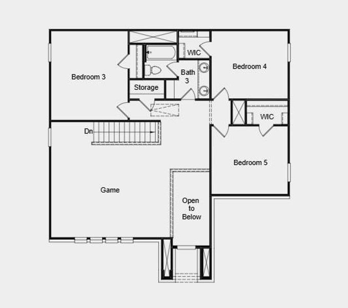 2D floor plan layout of this home in Lisso 60s, Pflugerville, TX (Image 3). 2D floor plan layout of this home in Lisso 60s, Pflugerville, TX (Image 3).