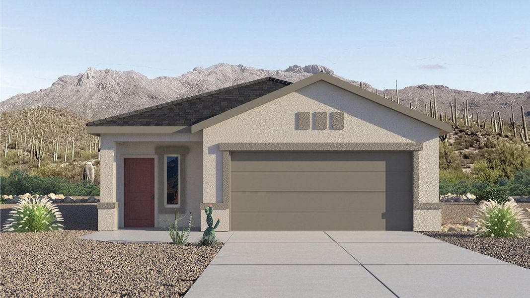 Representative exterior photo of a completed home built from the Diana by D.R. Horton in Blackhawk, Tucson, AZ (Image 20).