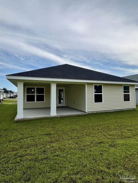 Exterior details and patio area of a home in Allison Acres, Cantonment (Image 2).