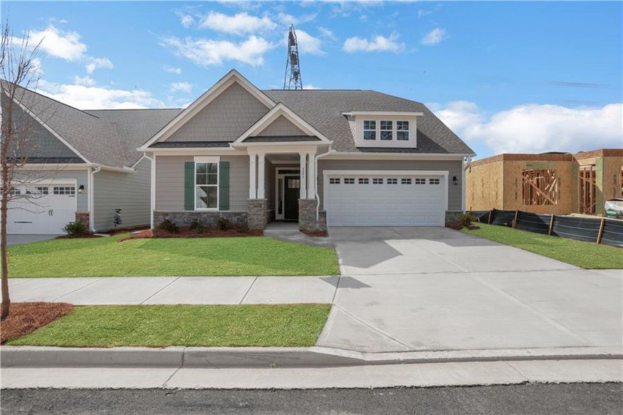 Front exterior of a new home in Marble Tree, Ball Ground, GA, highlighting curb appeal (Image 23).