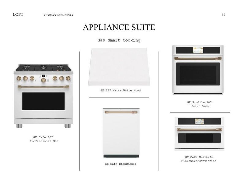 Loft Look Palette 4: Appliance Selection Sheet (*Artist rendering used for illustration purposes only.)