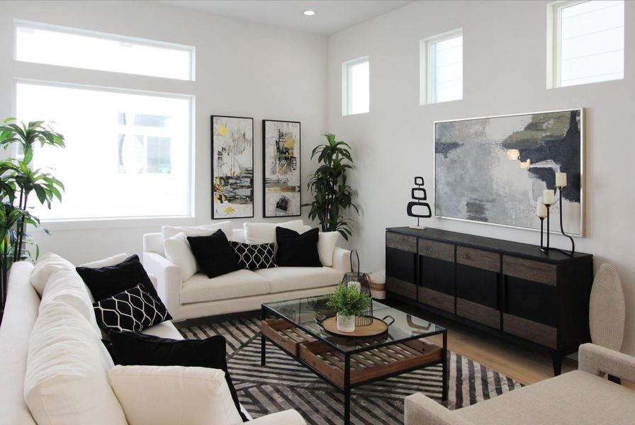 Furnished interior view inside a new home in Yale Terrace, Houston (Image 39). Furnished interior view inside a new home in Yale Terrace, Houston (Image 39).