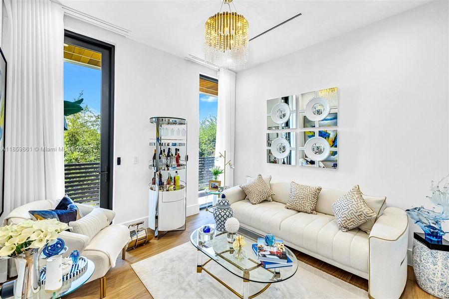 Furnished interior view inside a new home in , Miami (Image 14).