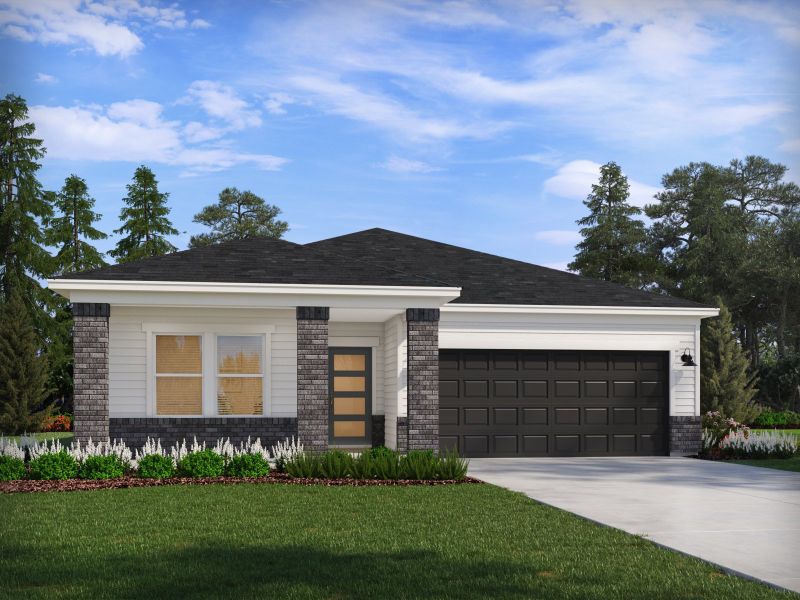 Representative exterior photo of a completed home built from the Newport by Meritage Homes in River Ridge, Clarksville, TN (Image 12).