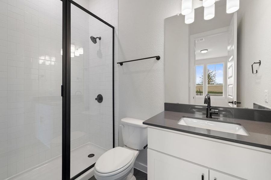 Furnished interior view inside a new home in Capitol Collection at Lariat, Liberty Hill (Image 7). Furnished interior view inside a new home in Capitol Collection at Lariat, Liberty Hill (Image 7).