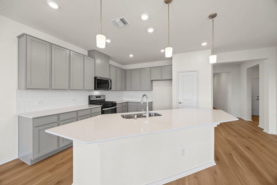 Furnished interior view inside a new home in Salerno - Classic Collection, Round Rock (Image 6).