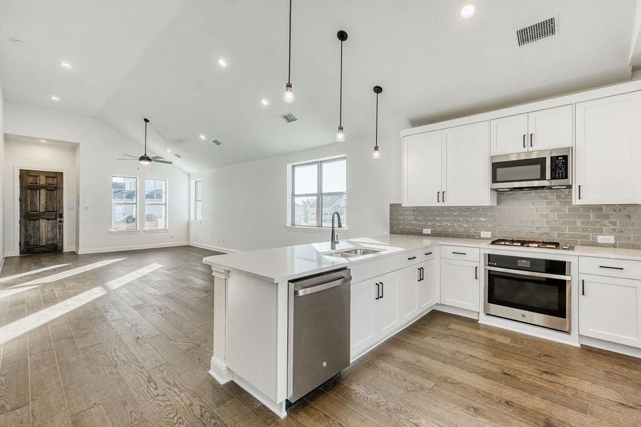 Furnished interior view inside a new home in The Porch at Du Pre, Buda (Image 5).