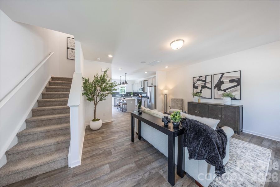 Furnished interior view inside a new home in Dukes Ridge, Charlotte (Image 4).