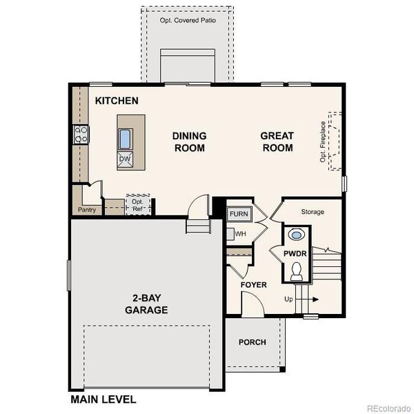 2D floor plan layout of this home in Sweetgrass, Dacono, CO (Image 2).