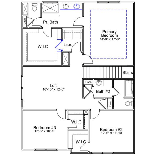 2D floor plan layout of this home in Bluefield, Lexington, SC (Image 3). 2D floor plan layout of this home in Bluefield, Lexington, SC (Image 3).