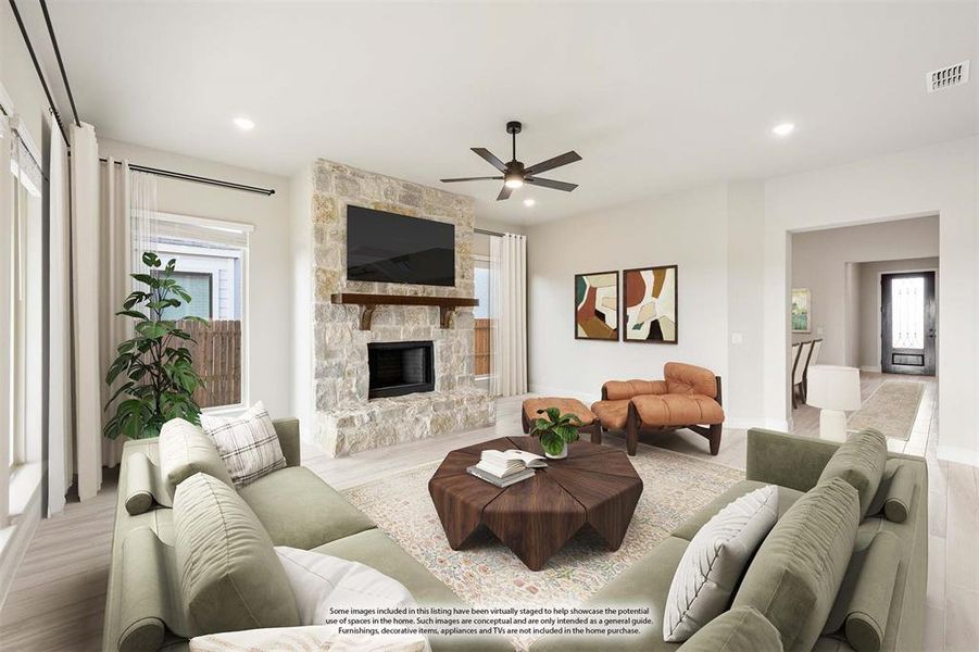 Furnished interior view inside a new home in Villages of Walnut Grove, Midlothian (Image 6).