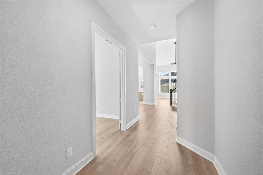 Spacious, unfurnished interior of a new home in Pecan Square - Gardens, Northlake (Image 33). Spacious, unfurnished interior of a new home in Pecan Square - Gardens, Northlake (Image 33).