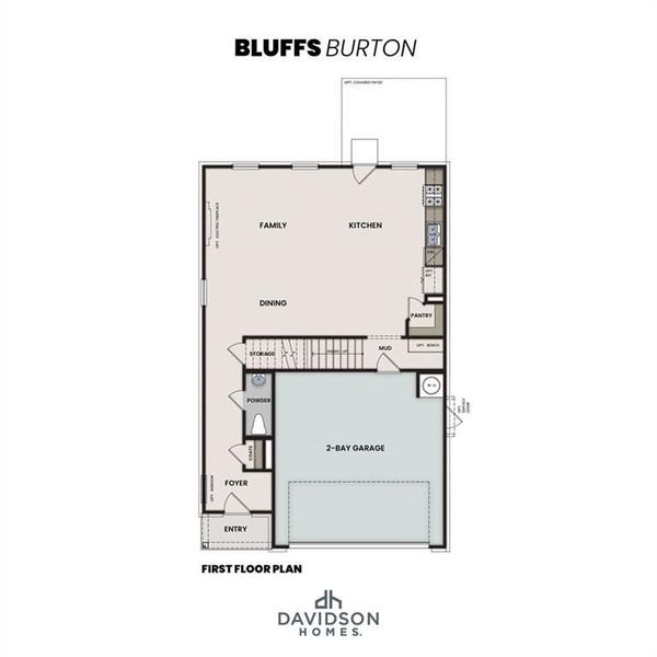 2D floor plan layout of this home in The Bluffs, Canton, GA (Image 5).