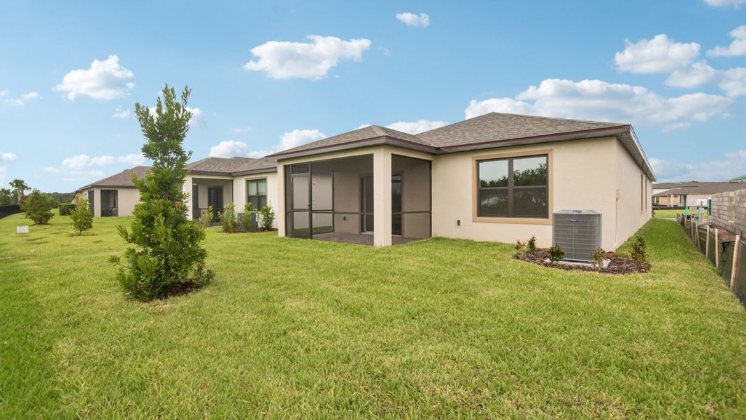 Exterior details and patio area of a home in Grasslands West, Lakeland (Image 23).