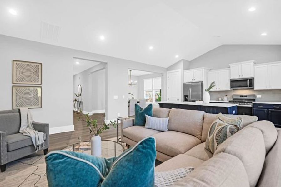 Representative furnished interior of a home built from the Milo P by True Homes in Homecoming, Ravenel (Image 7).
