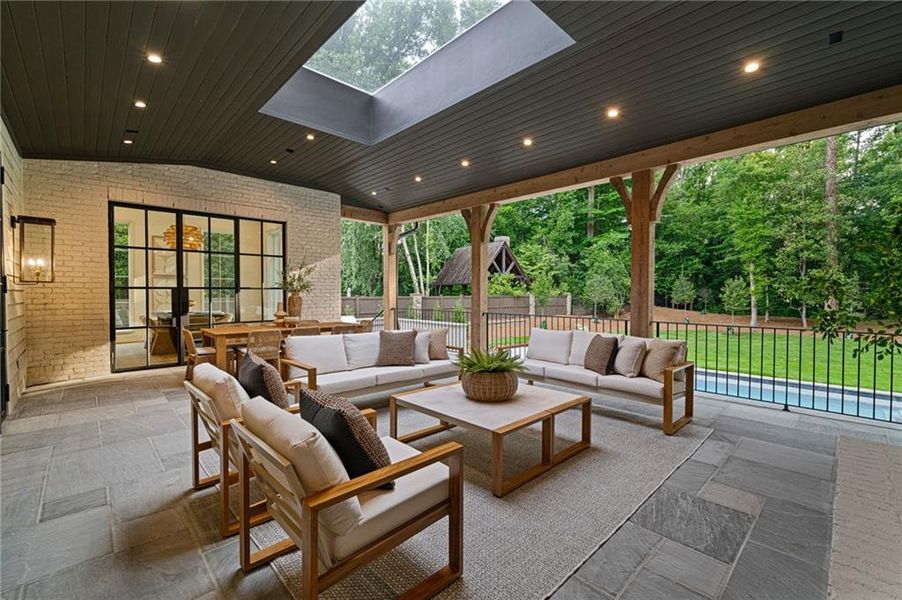 Exterior details and patio area of a home in , Atlanta (Image 30).