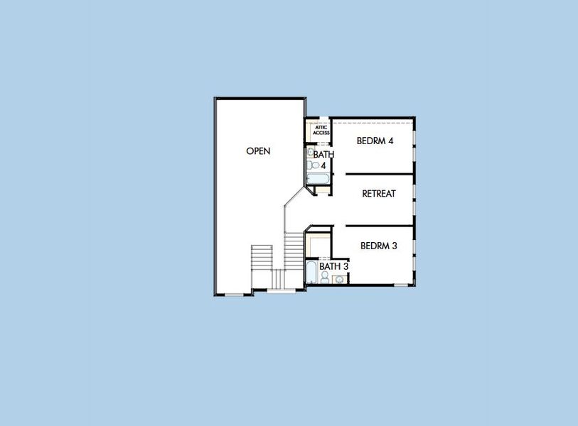 2D floor plan layout for the The Braywood by David Weekley Homes in Northshore at Lakewood Village - Estate Series, Lakewood Village, TX (Image 3). 2D floor plan layout for the The Braywood by David Weekley Homes in Northshore at Lakewood Village - Estate Series, Lakewood Village, TX (Image 3).