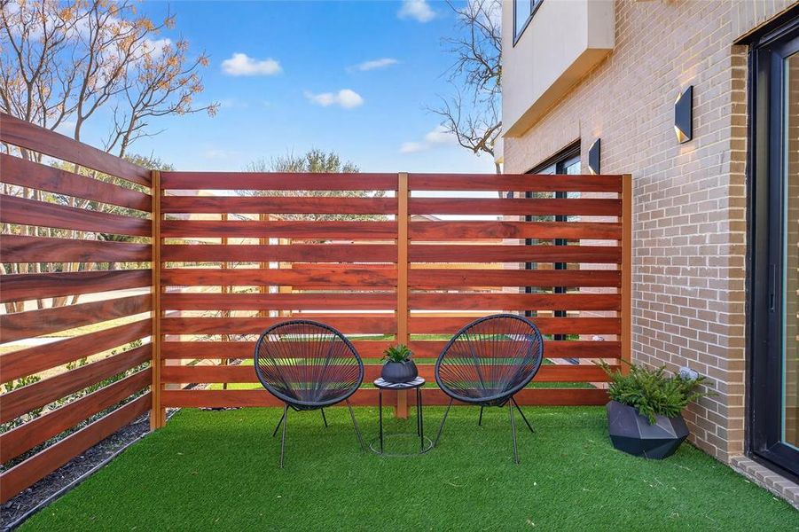 Exterior details and patio area of a home in , Dallas (Image 25).