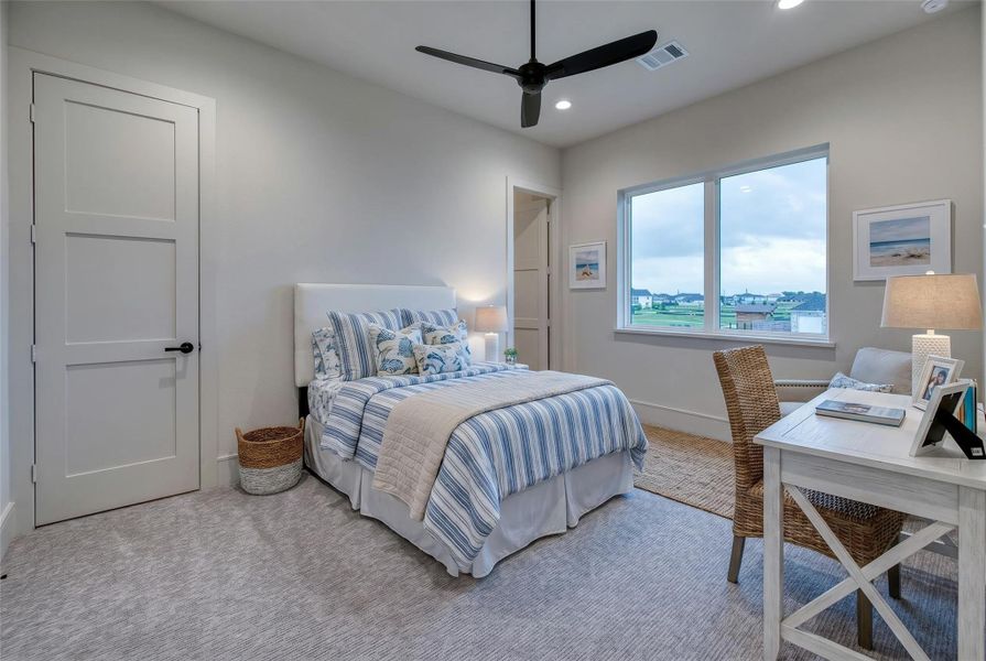 Secondary bedroom up with private ensuite bath. Secondary bedroom up with private ensuite bath.
