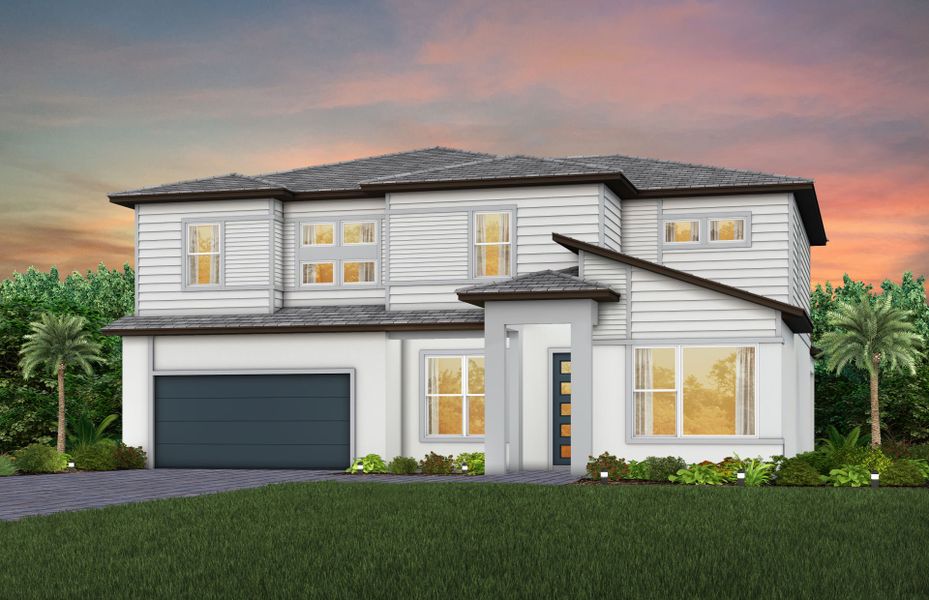 Representative exterior photo of a completed home built from the Newlyn by Pulte Homes in Two Rivers, Zephyrhills, FL (Image 14).