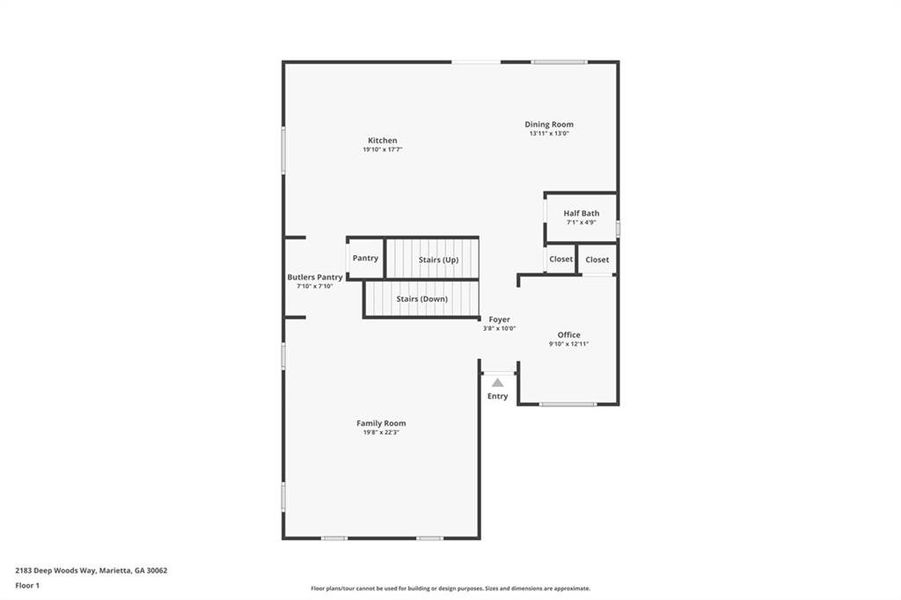 2D floor plan layout of this home in , Marietta, GA (Image 7).