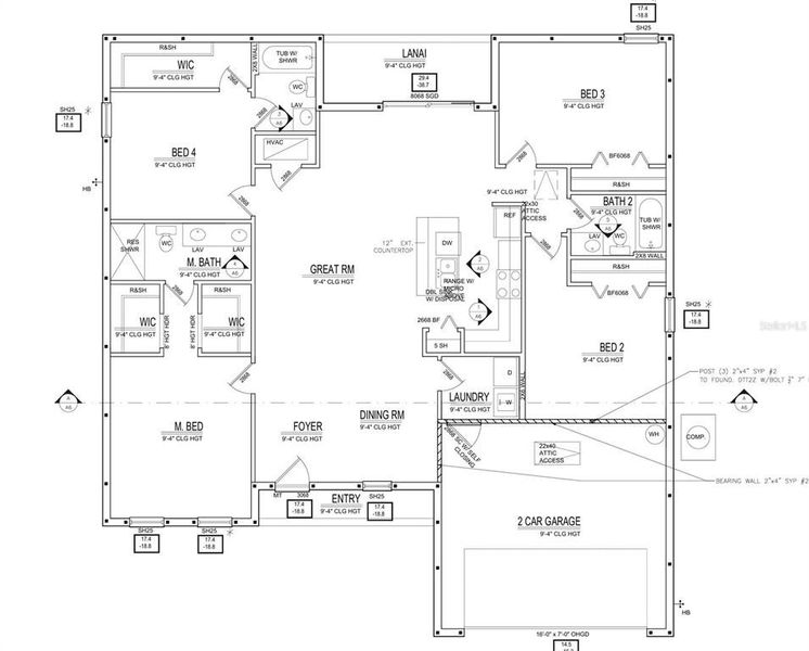 2D floor plan layout of this home in , Citrus Springs, FL (Image 3).