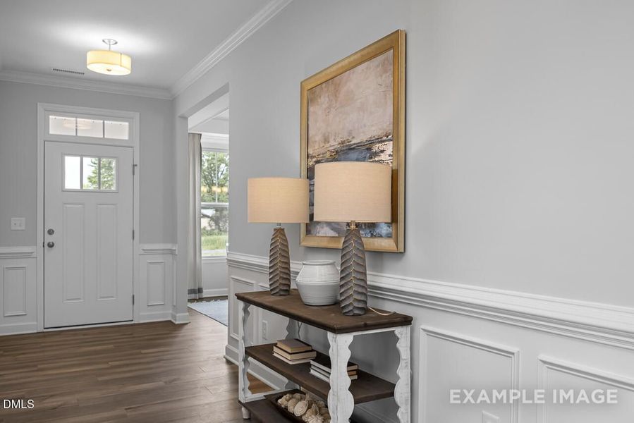 Furnished interior view inside a new home in Rockport, Wake Forest (Image 9). Furnished interior view inside a new home in Rockport, Wake Forest (Image 9).