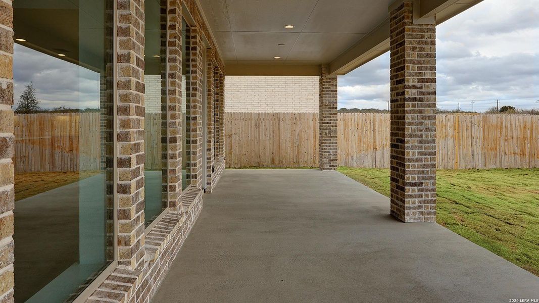 Exterior details and patio area of a home in Kallison Ranch, San Antonio (Image 24).