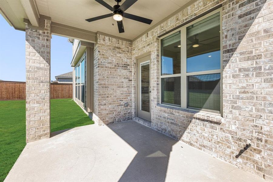 Exterior details and patio area of a home in Waterscape, Royse City (Image 4).