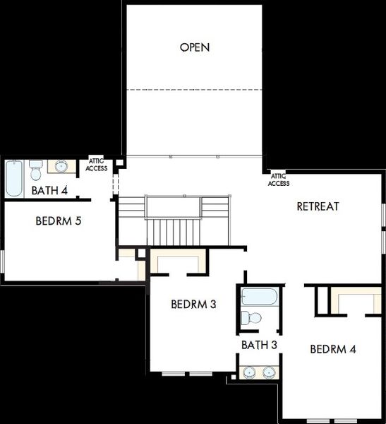 2D floor plan layout of this home in Briggs Ranch – Signature Legacy Series, San Antonio, TX (Image 3).