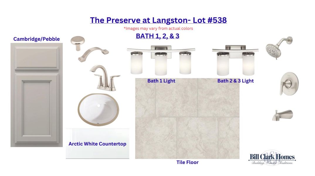 Sample of building materials used in homes in The Preserve at Langston, Winterville (Image 4).