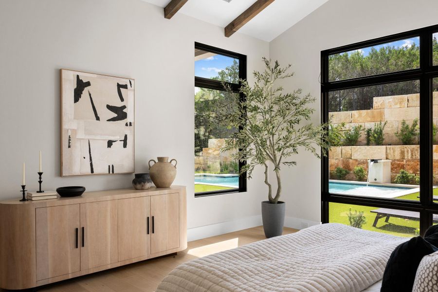 A quiet sense of scale. This main-level sanctuary offers an unrivaled escape from the everyday, blending volume with absolute privacy