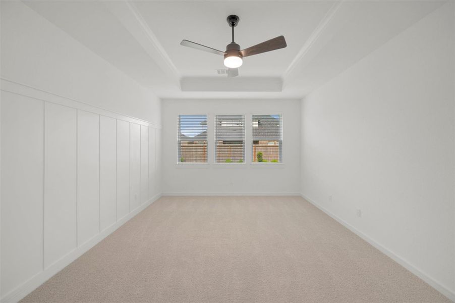 Spacious primary suite