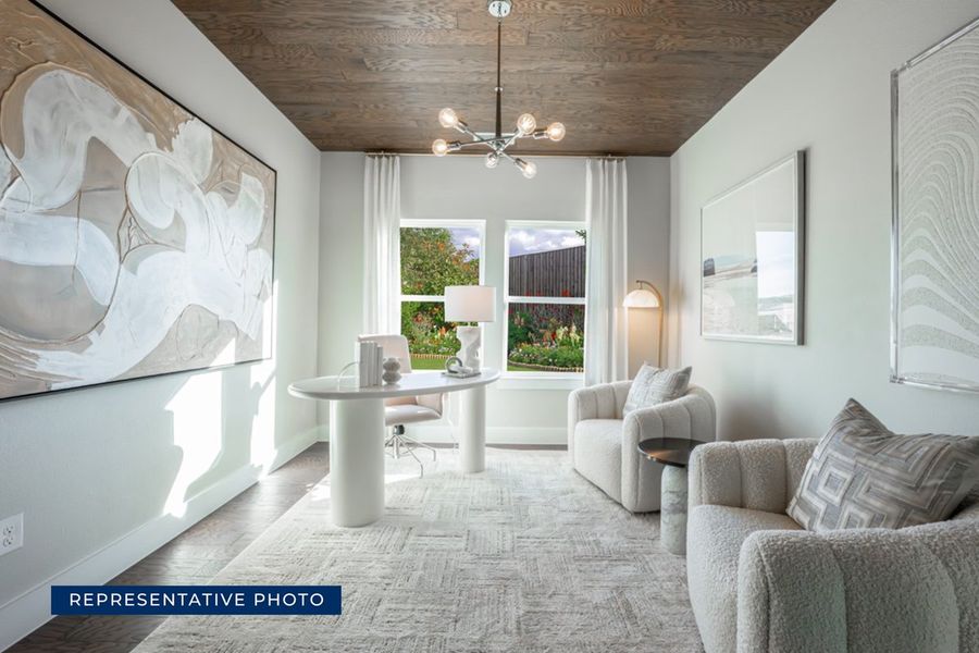 Representative furnished interior of a home built from the Roosevelt F by First Texas Homes in The Villages of Hurricane Creek, Anna (Image 9). Representative furnished interior of a home built from the Roosevelt F by First Texas Homes in The Villages of Hurricane Creek, Anna (Image 9).