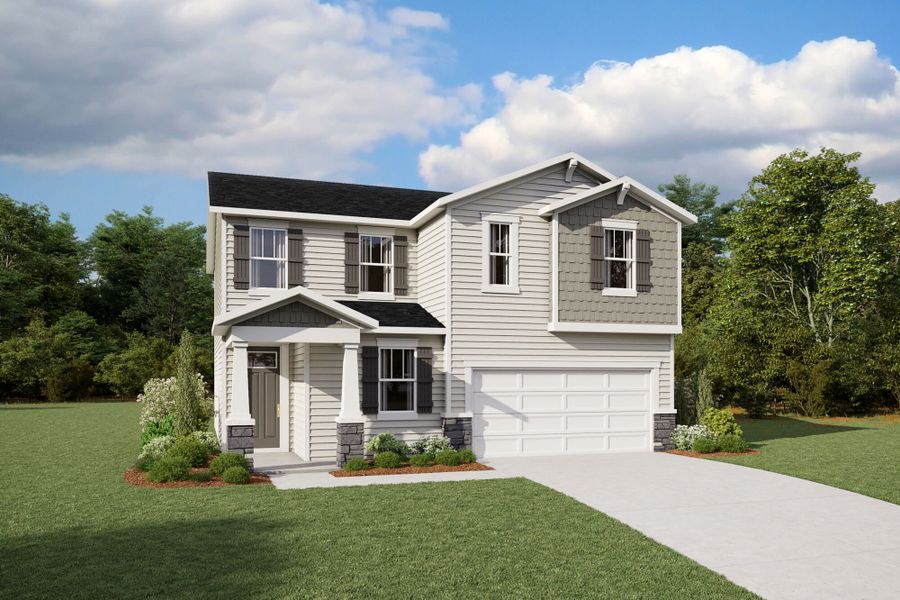 Representative exterior photo of a completed home built from the Redwood by Mattamy Homes in Providence Creek, Fuquay Varina, NC (Image 2).