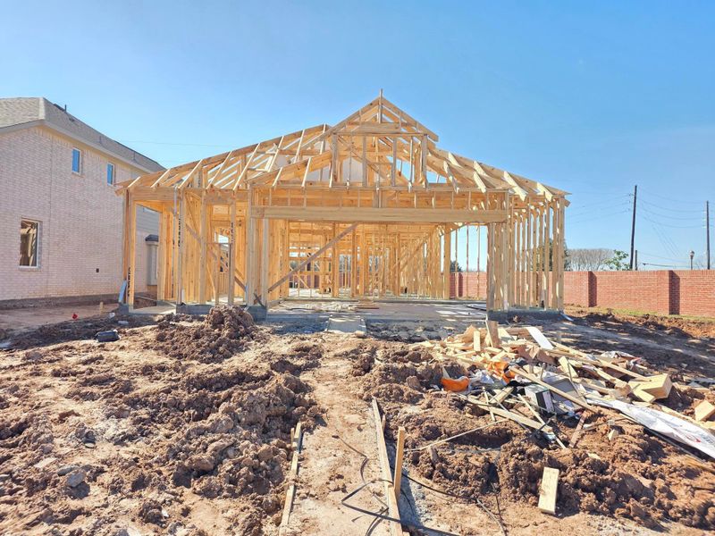 In-progress construction of a new home in Sienna 40', Missouri City, TX (Image 4).
