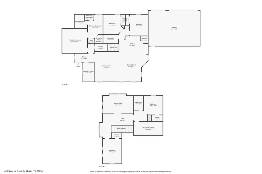 2D floor plan layout of this home in , Hutto, TX (Image 3). 2D floor plan layout of this home in , Hutto, TX (Image 3).