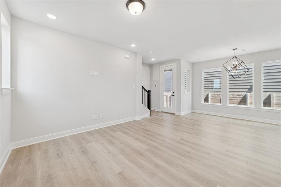 Spacious, unfurnished interior of a new home in Painted Tree Woodland West – Cottages, McKinney (Image 24). Spacious, unfurnished interior of a new home in Painted Tree Woodland West – Cottages, McKinney (Image 24).